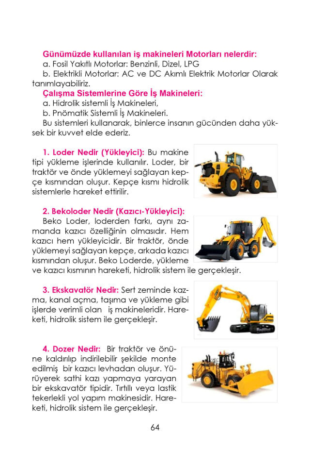İŞ MAKİNELERİ OPERATÖRLÜK KURSU EĞİTİM KİTABI