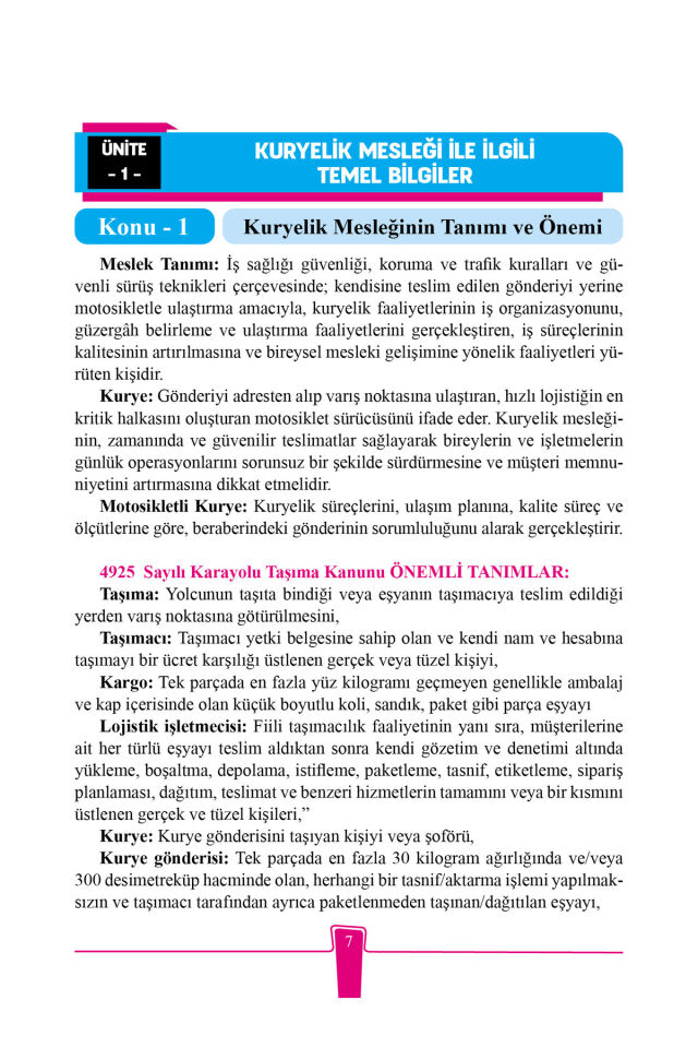 SRC KURYE EĞİTİM KİTABI-MOTO KURYE